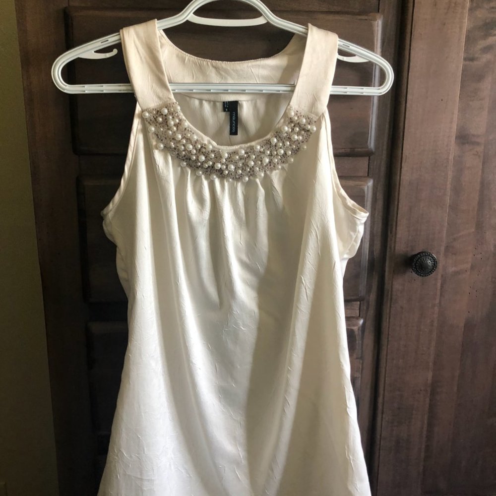 Pearl lined tank top